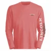 Lincoln Outfitters Ladie's Long Sleeve Logo Shirt, Spiced Coral Dark Heather - LO-LLS708-SCDH - Long Sleeve Shirts Women's