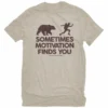 Lincoln Outfitters Men's Short Sleeve Sometimes Motivation Finds You T-Shirt Oatmeal - LO-148 - T-Shirts