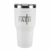 Lincoln Outfitters "Faith" 30 oz. Religious Tumbler, White - 89-646-0204 - Tumblers