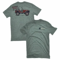 Lincoln Outfitters Men's Short Sleeve Drawn Jeep T-Shirt Aquifer Heather - LO-145 - T-Shirts