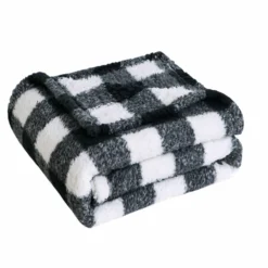 Lincoln Outfitters Black White Buffalo Check Sherpa 50 x 60 Throw - RK-SHERP-CLBF - Blankets & Bedspreads -The Bold Trek Sales 2483671c9e63dfdaceb4148aa9b8dbe18d587336 490930006 1