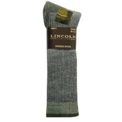 Lincoln Outfitters Men's Tall Merino Wool Boot Sock Charcoal - L72313-CH/GRN - Socks