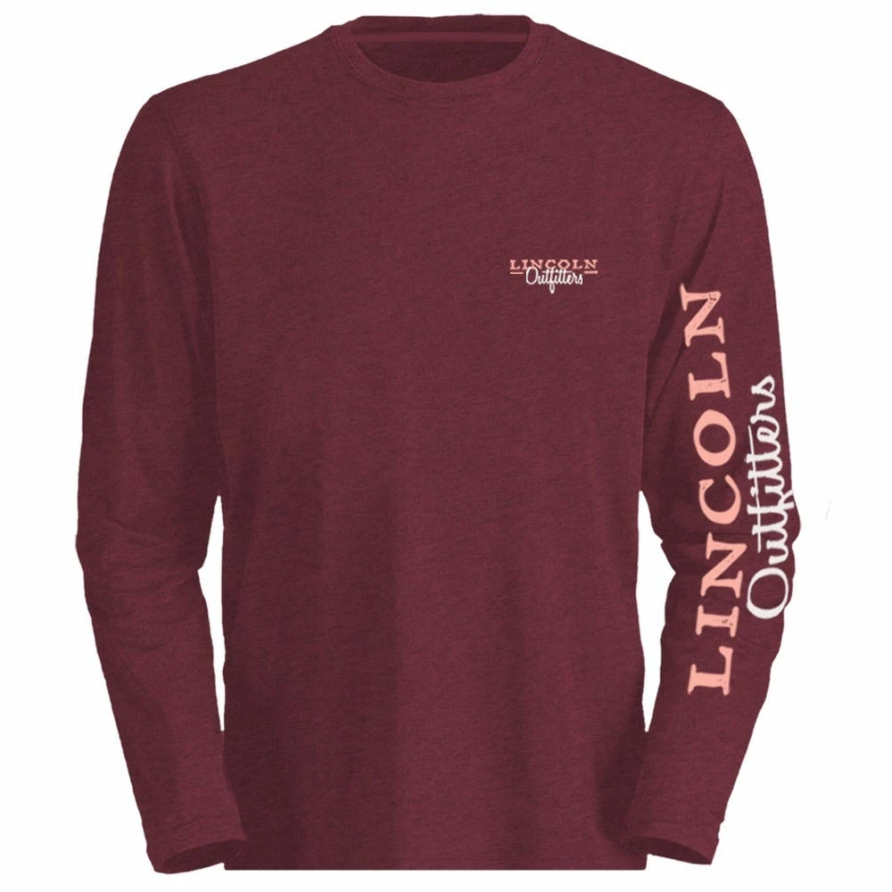 Lincoln Outfitters Women's Lincoln Ladies Logo Long Sleeve T-Shirt Maroon Heather - LO-LLS706-MRH - Long Sleeve Shirts Women's 1 Lincoln Outfitters Women's Lincoln Ladies Logo Long Sleeve T-Shirt Maroon Heather - LO-LLS706-MRH - Long Sleeve Shirts Women's