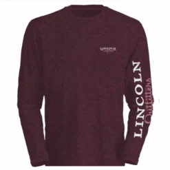 Lincoln Outfitters Ladie's Long Sleeve Logo Shirt, Windsor Wine Black Heather - LO-LLS708-WWBH - Long Sleeve Shirts Women's