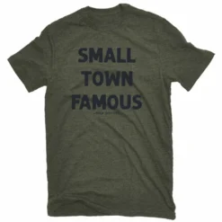 Lincoln Outfitters Men's Short Sleeve Small Town Famous T-Shirt Deep Lichen Black Heather - LO-146 - T-Shirts