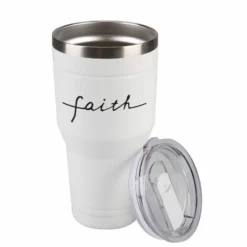 Lincoln Outfitters "Faith" 30 oz. Religious Tumbler, White - 89-644-0204 - Tumblers -The Bold Trek Sales 45a591717b3a04889b48a22d8769b5985c50c806 32631067 3