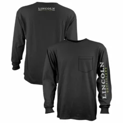 Lincoln Outfitters Men's Heavyweight Long Sleeve Pocket Graphic Tee Black - LOLSPK-01R - Long Sleeve Shirts