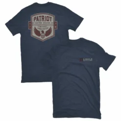 Lincoln Outfitters Men's Short Sleeve Patriot Shield T-Shirt Vintage Indigo Black Heather - LO-133-VIBH - T-Shirts