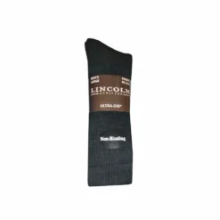 Lincoln Outfitters Men's Non-Binding Ultra-Dri Crew Sock 2 Pack Black - L2/923-BL - Socks