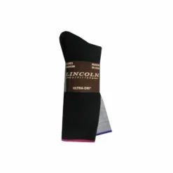 Lincoln Outfitters Ladies Ultra-Dri Everyday Boot Sock 2 Pack - Black and Grey / Size Medium L2/423-B/G-M - Socks Women's