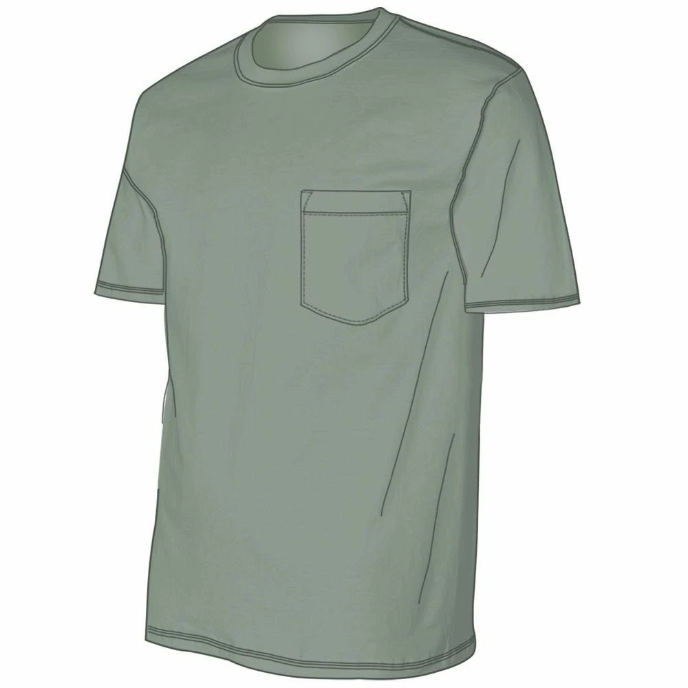 Lincoln Outfitters Men's Heavyweight Pocket T-Shirt - LOPK-01-SAGE 1 Lincoln Outfitters Men's Heavyweight Pocket T-Shirt - LOPK-01-SAGE