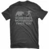 Lincoln Outfitters Men's Short Sleeve Sometimes Motivation Finds You T-Shirt Washed Black - LO-148-WB - T-Shirts