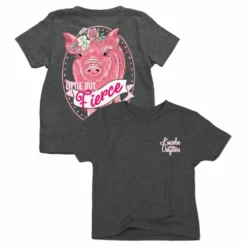 Lincoln Outfitters Youth Girl's Little But Fierce Short Sleeve T-Shirt - LOY-21 - T-Shirts