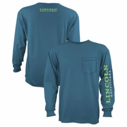 Lincoln Outfitters Men's Heavyweight Long Sleeve Pocket Graphic Tee Bluesteel - LOLSPK-01-BS - Long Sleeve Shirts