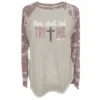 Lincoln Outfitters Ladies Long Sleeve Thou Shalt Not Try Me Zephyr Camo T-Shirt - LO-LFR-09 - Long Sleeve Shirts Women's