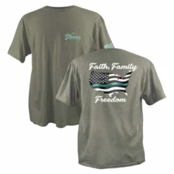 Lincoln Outfitters Strong Ladies Faith Family Green Short Sleeve T-Shirt - SGL-38 - T-Shirts