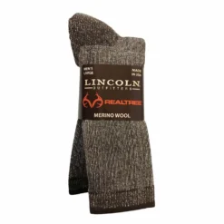 Lincoln Outfitters Men's Merino Wool Boot Sock 2 Pack Brown - RT/L2/9743-BRN - Socks