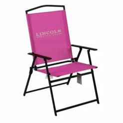Lincoln Outfitters XL Sling Folding Chair, Pink - 89-272-0204 - Camp Furniture