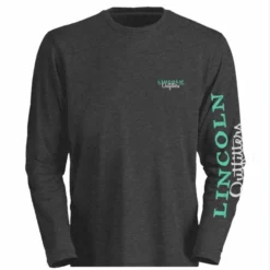 Lincoln Outfitters Ladie's Long Sleeve Logo Shirt, Charcoal Heather - LO-LLS708-CH - Long Sleeve Shirts Women's