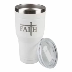 Lincoln Outfitters "Faith" 30 oz. Religious Tumbler, White - 89-646-0204 - Tumblers -The Bold Trek Sales 9951a2da24d1040339aee06052c63ce9917bc7dc 32631069 3