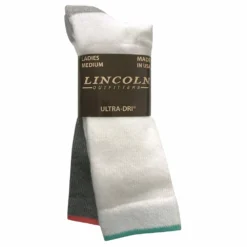 Lincoln Outfitters Women's Ultra-Dri Crew Sock 2 Pack - L2/423-W/G - Socks Women's