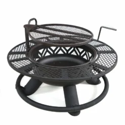 Lincoln Outfitters Steel Fire Pit with BBQ Grate - 90-165-0204 - Fire Pits & Heaters -The Bold Trek Sales 9dd38536535261cd43d28b40d1f9284efd8e748f 32150005 3