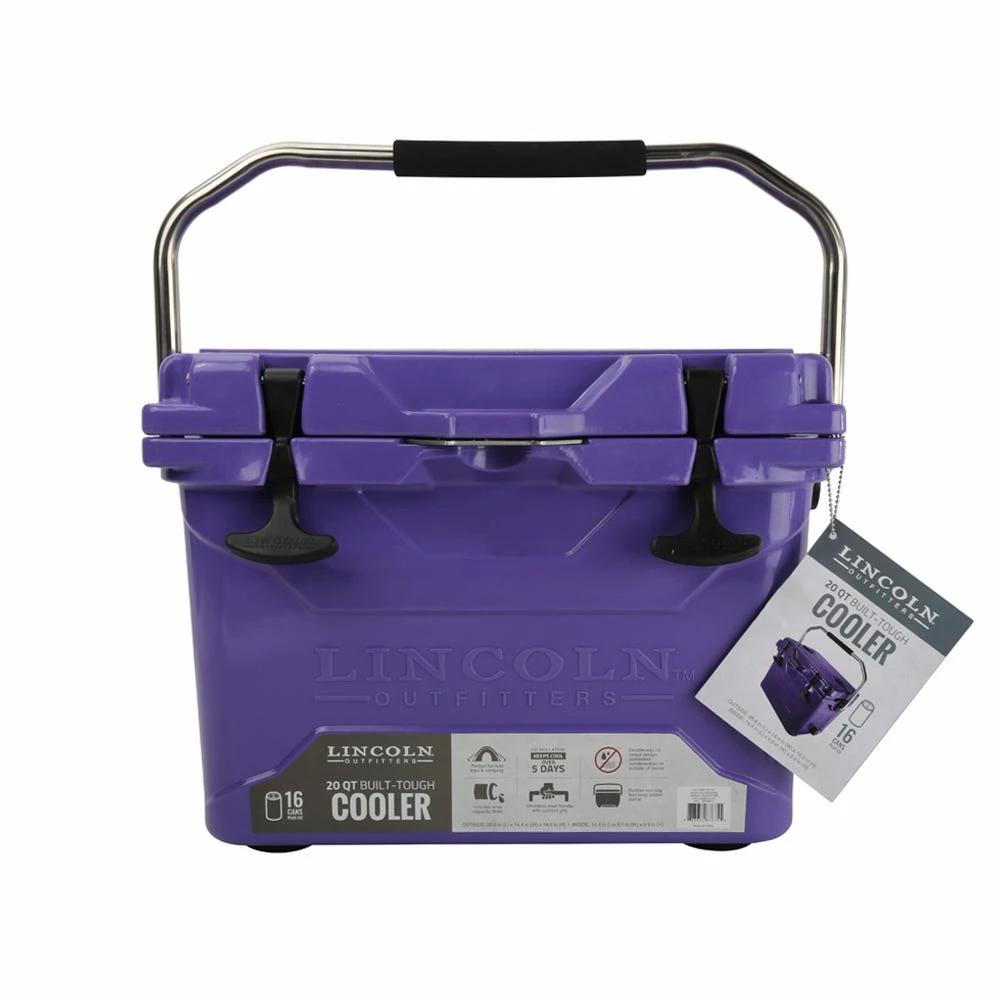 Lincoln Outfitters 20 Quart High Performance Cooler, Purple - 87-675-0204 - Coolers 1 Lincoln Outfitters 20 Quart High Performance Cooler, Purple - 87-675-0204 - Coolers
