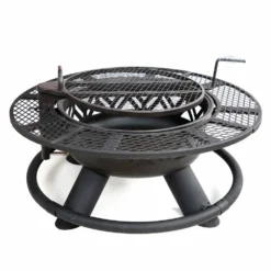 Lincoln Outfitters Steel Fire Pit with BBQ Grate - 90-165-0204 - Fire Pits & Heaters -The Bold Trek Sales ae9c60f46d119a2f54e0196b346dacf0d90088cb 32150005 4