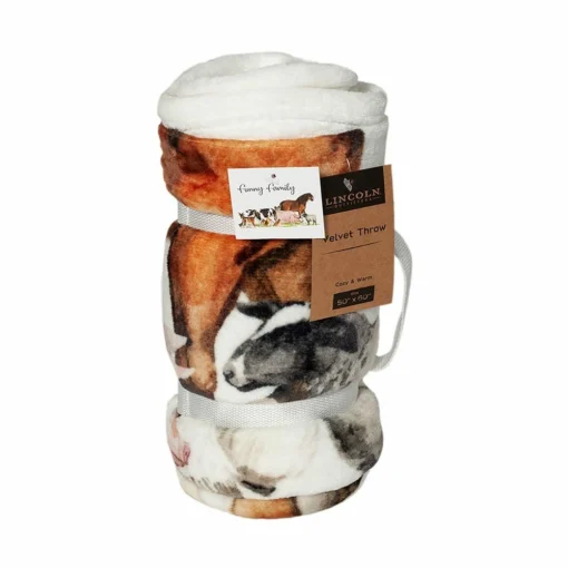 Lincoln Outfitters Funny Family Cow Printed Photoreal Velvet 50 x 60 Throw - RK-PHVEL-FUN - Blankets & Bedspreads -The Bold Trek Sales b387f2eadbd35a4e80ad9d9002ba28635a2d992d 490930020 main