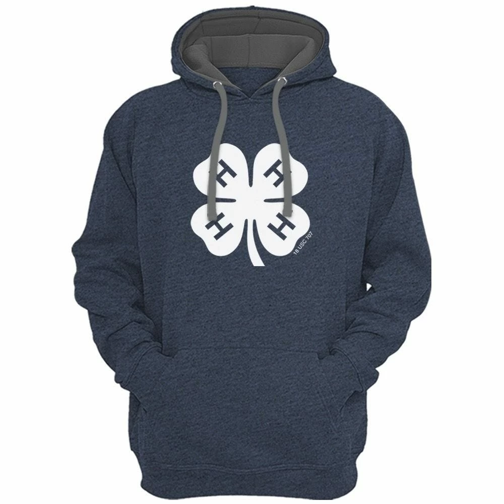 Lincoln Outfitters 4-H Filled Clover Men's Long Sleeve Fleece Hoodie - 4HH-03-DHR - Hooded Sweatshirts 1 Lincoln Outfitters 4-H Filled Clover Men's Long Sleeve Fleece Hoodie - 4HH-03-DHR - Hooded Sweatshirts