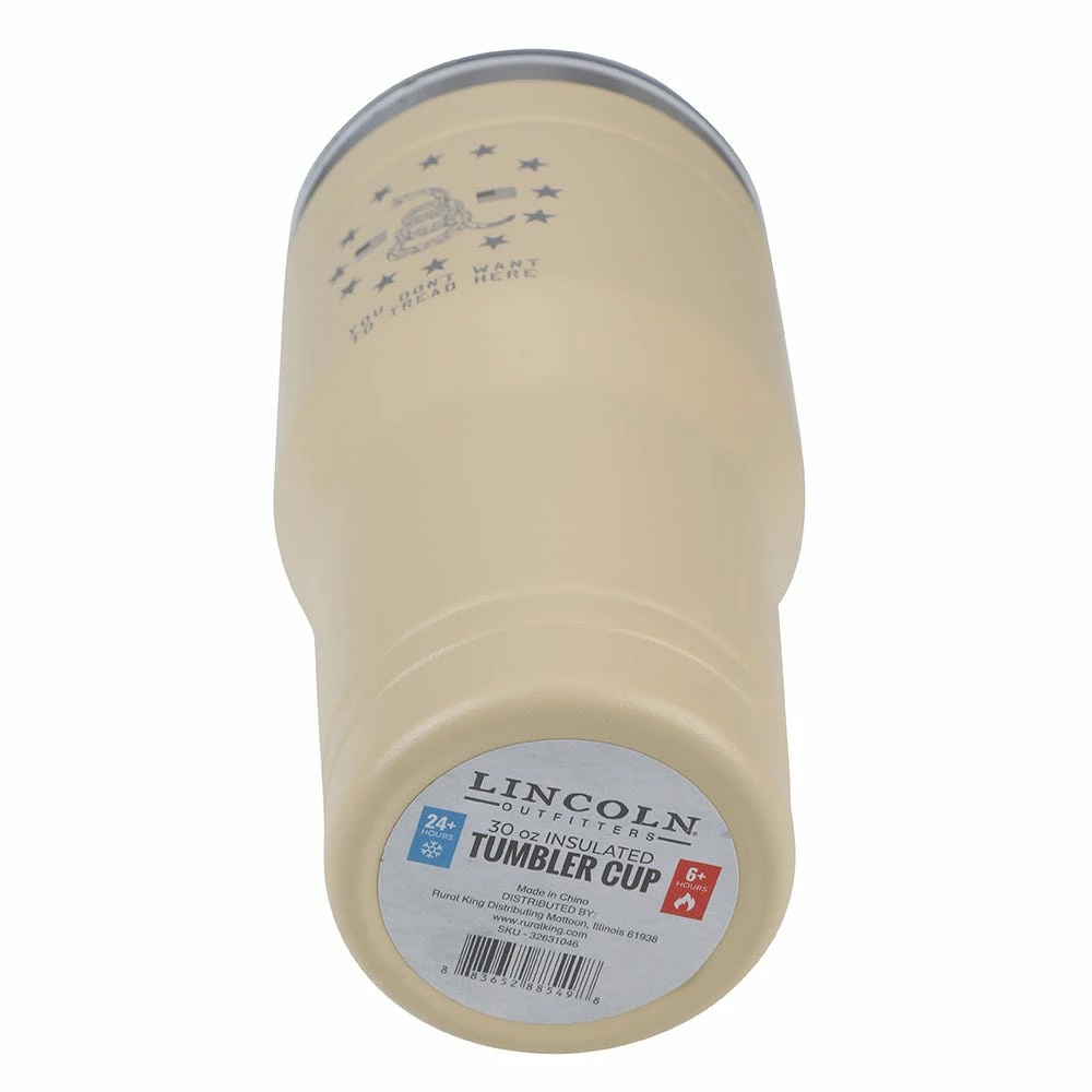 Lincoln Outfitters 30oz Tumbler Tan Don't Tread On Me - 32631046 - Tumblers 2 Lincoln Outfitters 30oz Tumbler Tan Don't Tread On Me - 32631046 - Tumblers - Image 2