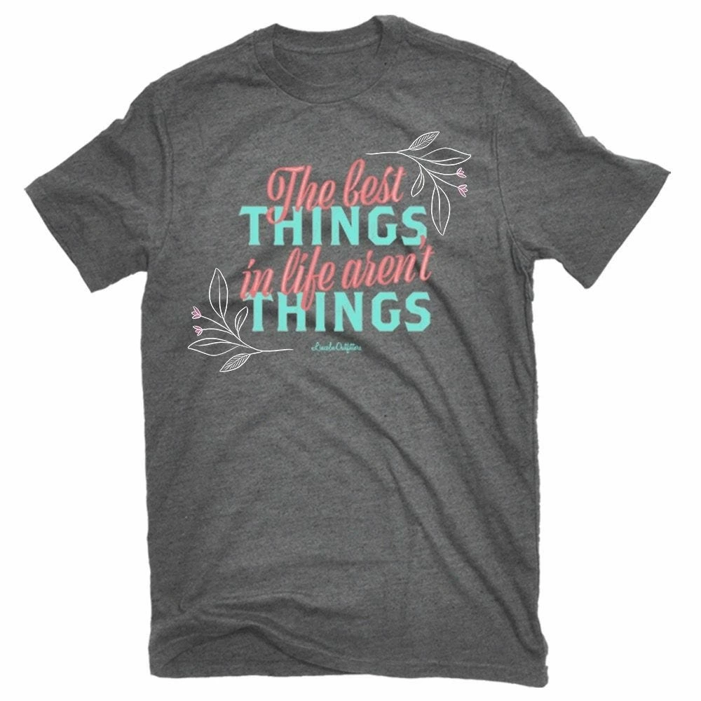 Lincoln Outfitters Ladies Best Things Aren't Things Short Sleeve T-Shirt - LO-L192 - T-Shirts 1 Lincoln Outfitters Ladies Best Things Aren't Things Short Sleeve T-Shirt - LO-L192 - T-Shirts