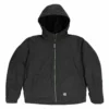 Lincoln Outfitters Men's Flex Washed Duck Quilt Lined Hooded Jacket Black - RLHJ319BK - Jackets