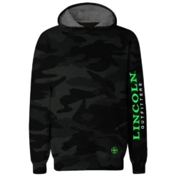 LO Youth Boy's LO Logo Camo Polyester Long Sleeve Hoodie Black Camo - LOYPCH-02 - Hooded Sweatshirt Kid's